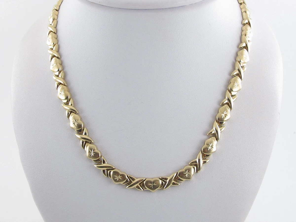 X and heart necklace best sale gold