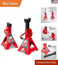 Sturdy Low Profile Jack Stands For Cars - 2 Ton Capacity Rust-resistant 2 Pack
