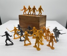 Marx 54 MM Zorro Alamo Mexican Round Hat 18 Grey Yellow Vintage Plastic Soldiers