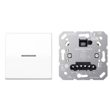 JUNG HOME Tastdimmer 1711DE Tastdimmer LED /BTAS17101WW Wippe Alpinweiß Serie AS