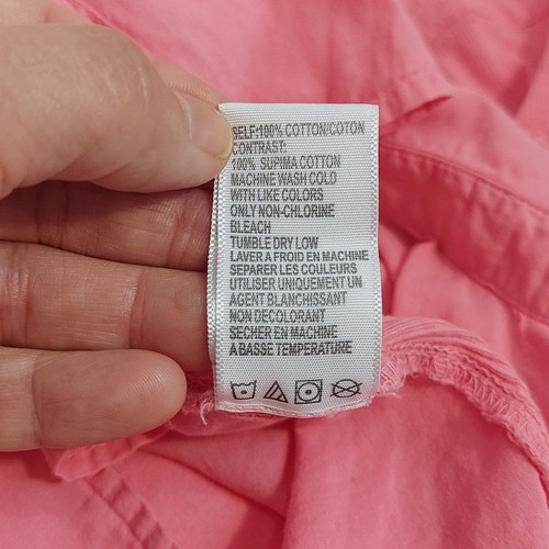 Standard James Perse Women's 3 (Large) Sheer Slub Side Panel Shirt Pink Supima - Picture 7 of 9