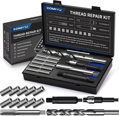 M11x1.25 Thread Repair Kit 10pcs 304 Stainless Inserts