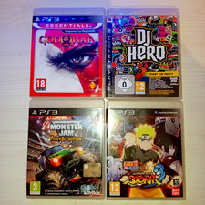 PS3 LOTTO 4 GIOCHI - GOD OF WAR 3 - NARUTO 3 - MONSTER JAM - DJ HERO - PAL ITA