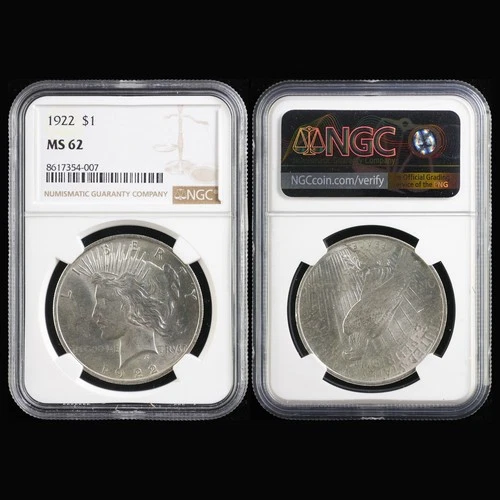 1922 United States $1 Peace Silver NGC MS 62