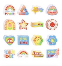 60 Piece Anxiety Sensory Stickers Reusable Textured Calming Stickers