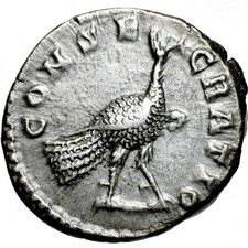 Faustina I. AR denarius. Wife of Antoninus Pius..   Nearly EF.  11792