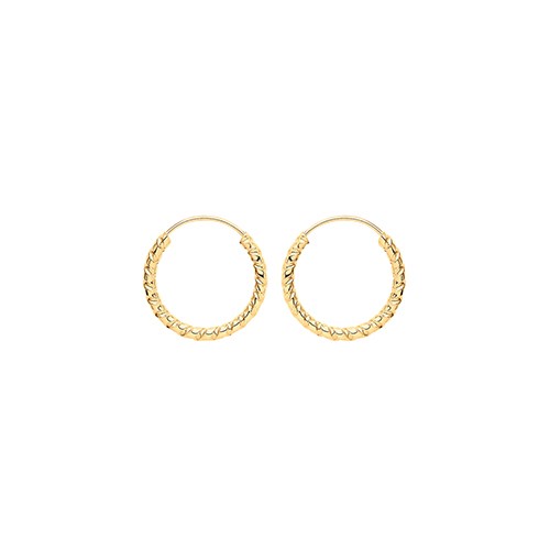 Dormeurs or 375/1000 boucles d'oreilles de 11mm en métal précieux