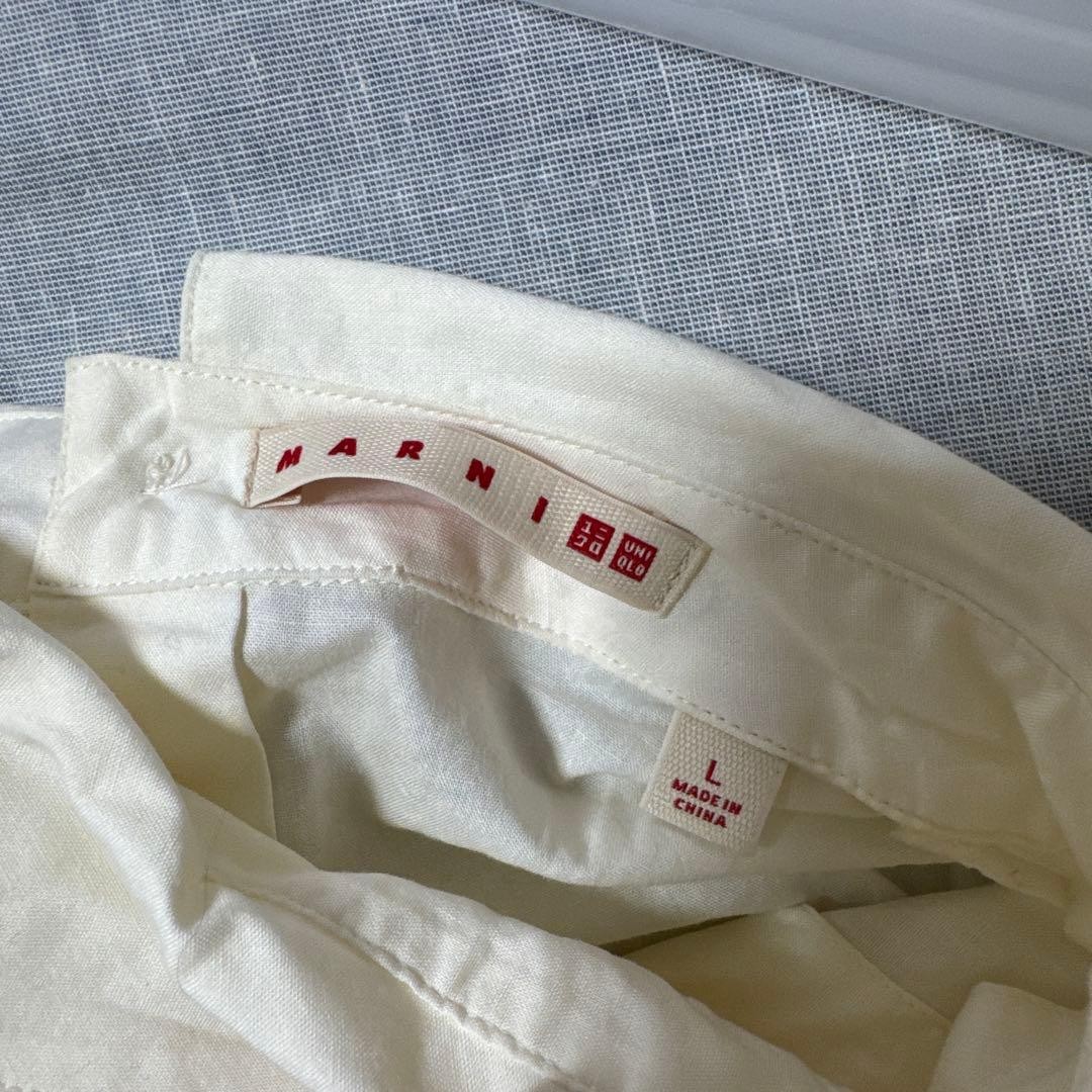 UNIQLO x MARNI Ivory Sleeveless Shirt L New thumbnail 3