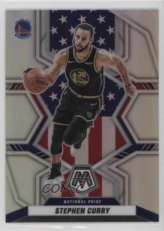 2021-22 Panini Mosaic National Pride Silver Prizm Stephen Curry #247 18yu