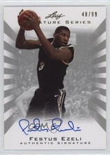 2012 Leaf Signature Series Silver 48/99 Festus Ezeli #BA-FE1 Auto 00ix