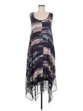 Simply Vera Vera Wang Women Gray Casual Dress M Petites