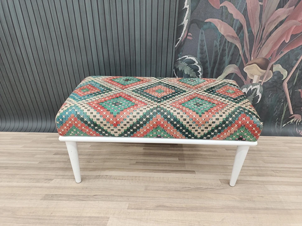 Farmhouse bench, Ottoman bench, Tall bench, Porch Bench, Upholstered Bench - Image 3 of 4