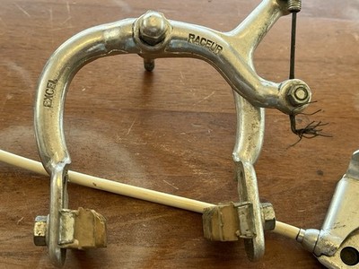 Frein étrier Vélo Vintage EXCEL RACEUR Avec Levier Et Câble - Fabriqué En Allemagne De L'Ouest