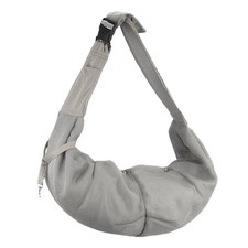 Dog Sling Carrier Breathable Mesh Adjustable Buckle Gray