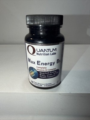Quantum Nutrition Labs Max Energy Bs 60 Capsules New & Sealed