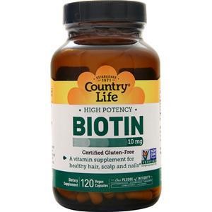 Country Life Biotin (10mg)  120 vcaps