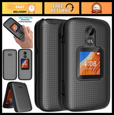 Slim Hard Shell Case for Alcatel TCL Flip 2 2022 - Grid Texture, Black Protect