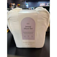 NWT King Cotton Jersey Sheet Set White - Threshold