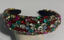 Multicolor Jewel Embellished Headband by dressaheadofthecurve