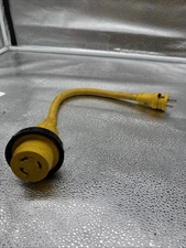 Marinco Shore Power Pigtail Adapter, 30A 125V Female To 15A 125V Male.    s5