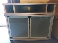 Fernsehschrank rollbar drehbar TV Schrank Möbel Fernsehtisch HiFi in Grau