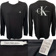 Calvin Klein - Double Sided CK Logo Long Sleeve T Shirt *Brand New* RRP £69.99