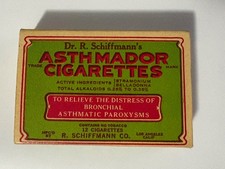 Vintage Dr. Schiffman's Asthma medicine Asthmador Non-Tobacco Cigarettes