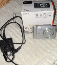Sony Cyber-shot DSC-W800 20.1MP Compact Camera 5x Zoom 720p HD Silver