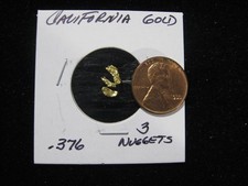 CALIFORNIA GOLD NUGGET .376 GRAM ** 5202.39 per troy oz