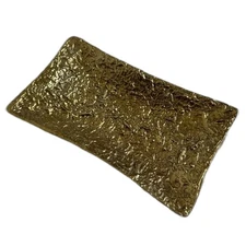 Gold Rectangle Textured Serving Tray One Size