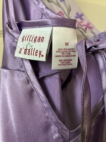 VTG Gilligan & OMalley Slip Lingerie Lavendar Polyester Lace  M 54"