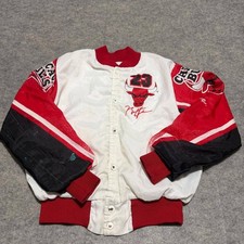 Vintage Chalk Line Chicago Bulls Michael Jordan Bomber Jacket Youth 14/16 Red