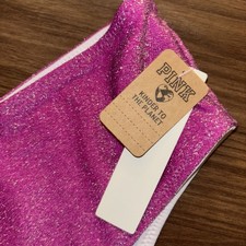 VICTORIA'S SECRET NWT Pink Shimmer High-Waist Cheeky Bikini Bottom SMALL