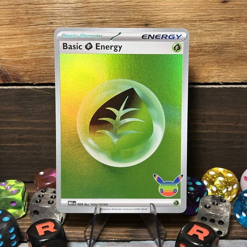 Pokemon Basic Grass Energy 009 30th Celebration Holo Near Mint Nm