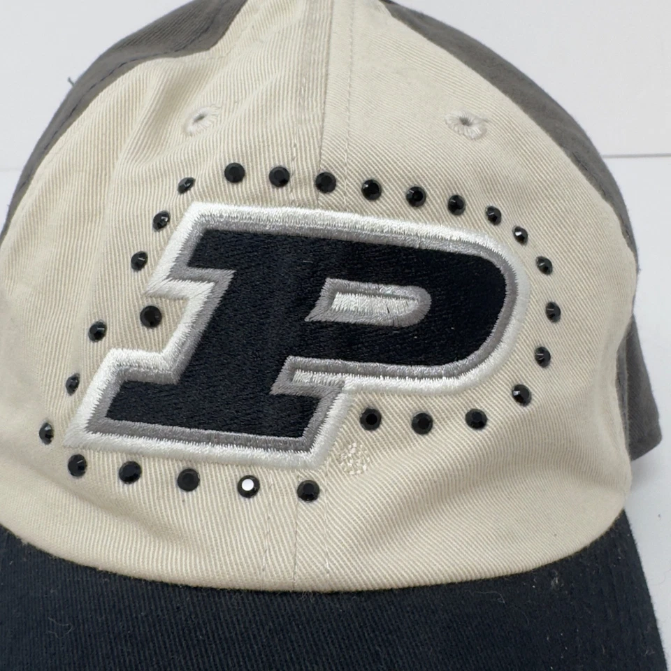 Purdue Boilermaker Sombrero con Tirantes Adulto Negro Dorado Informal Papá Gorra Curvada Bill Hombres Foto 2 de 4