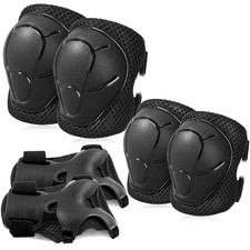 Basic Kids Protective Gear: Kids Knee Pads and Elbow Pads with Wrist Guards Set