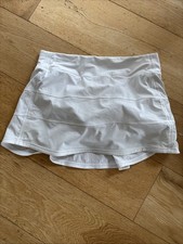 Lulu Lemon White Tennis Skirt Size US8 UK10/12 Good Condition