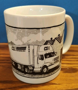 CSE Trucking Advertising coffee cup