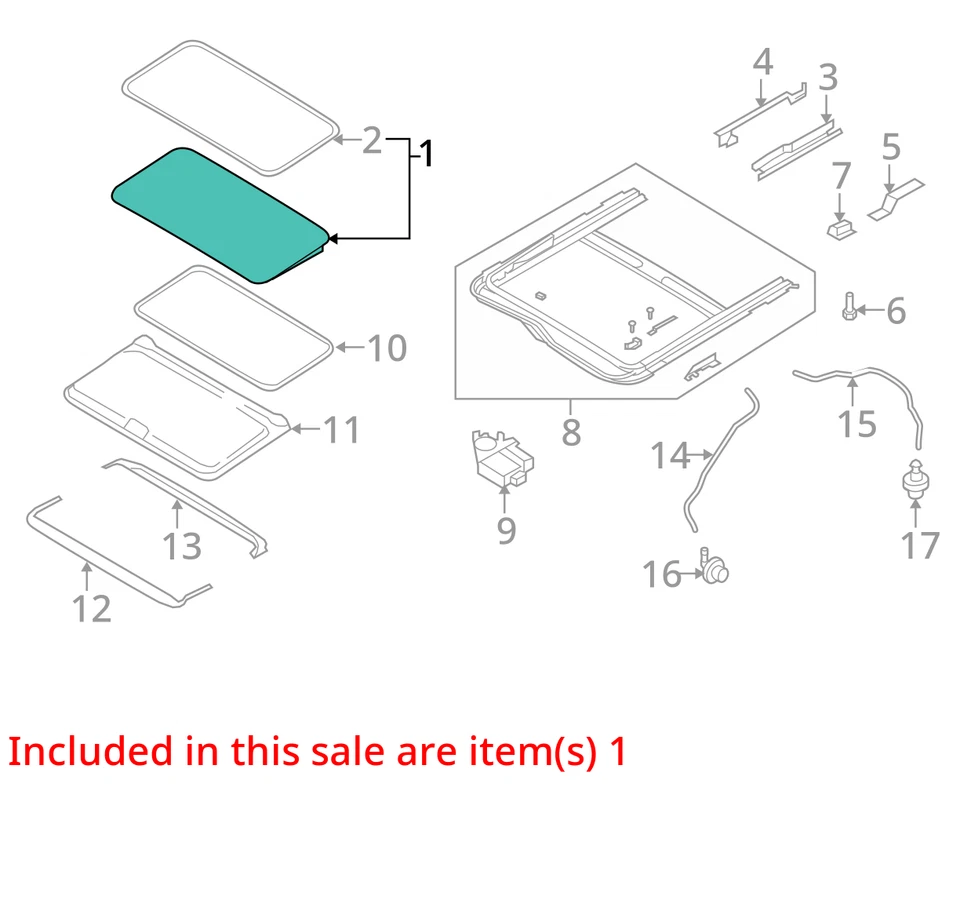 Mazda CX-7 2007-2012 techo corredizo techo corredizo vidrio OEM Foto 3 de 4