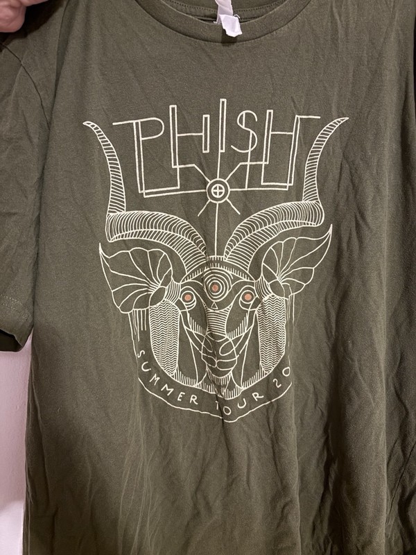 Phish 2015 Summer Tour T Shirt XL olive green XL