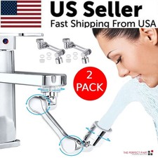 2 Pack Universal 1080 Swivel Robotic Arm Swivel Extension Abs Faucet Aerator