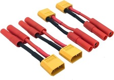 4PCS XT60 XT 60 Male to HXT 4MM Male Bullet Connector Adapter for RC Lipo