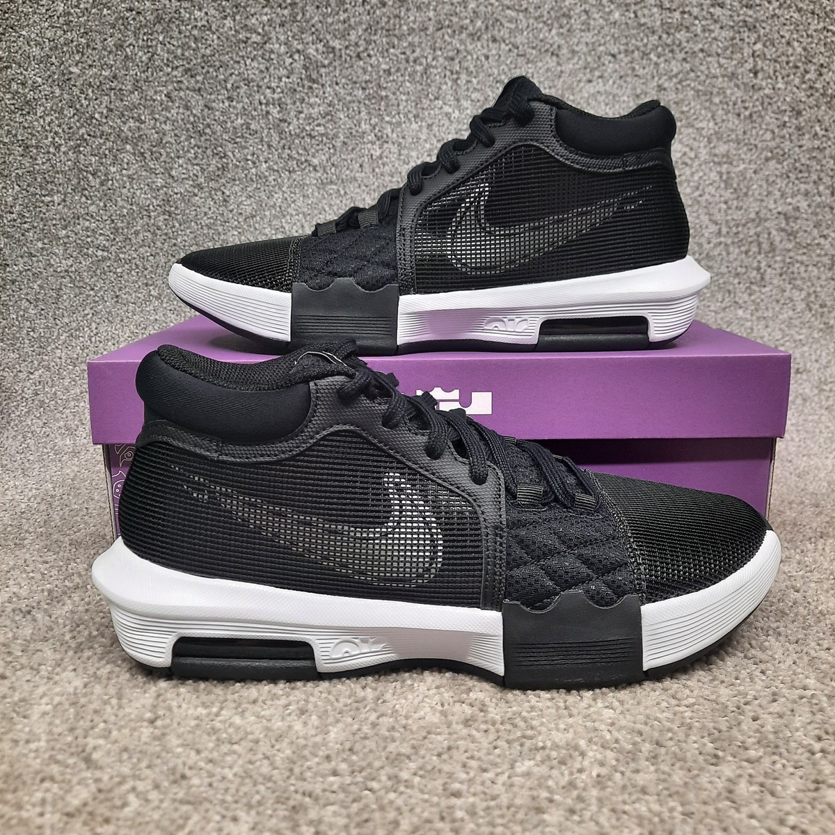 Nike LeBron Witness 8 TB Black White Men's Size 7.5 Basketball