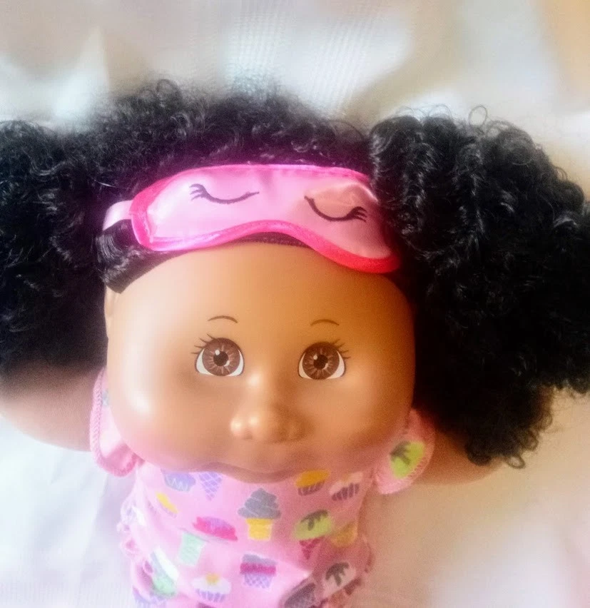 CABBAGE PATCH KID AA ojos marrones, cabello largo rizado, jazware, ¡lindo! Foto 4 de 4