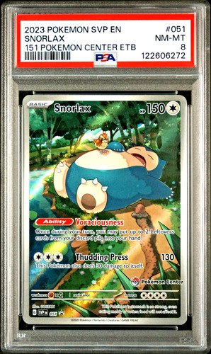 Snorlax graded PSA 8 for sale on eBay