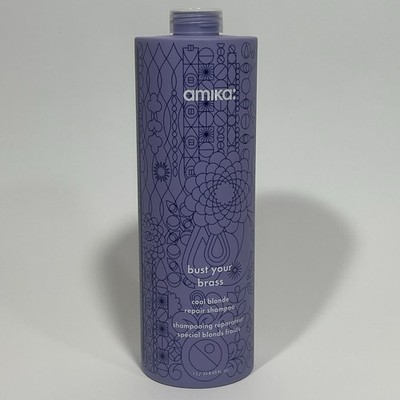 Amika Bust Your Brass Cool Blonde Strength Repair Conditioner 33.8 Fl Oz New