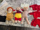 Vintage Cabbage Patch Kids Lot, 3 Dolls And Oakette Clothes
