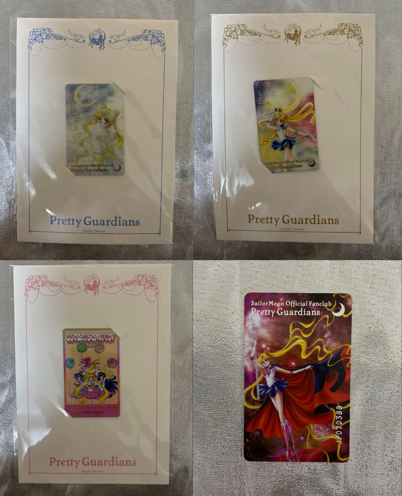 Sailor Moon Pretty Guardians Fan Club Japan Membership Card Lot of 4