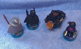 LEGO Dimensions Minifigure & Toy Tag Lot &ndash; Batman Gandalf Wyldstyle Batmobile