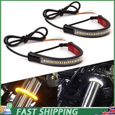 fits Motorcycle Signal Turn Fork Daytime Switchback Dual-color LED Light Strips